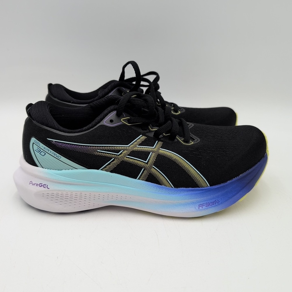 Asics Gel-Kayano 30 Women's Size 6 WIDE Running Shoes Black / Glow Yellow NEW - Picture 3 of 10